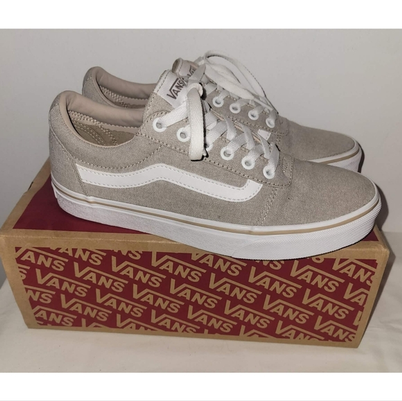 Vans Classic Gray and White Sneakers - Picture 1 of 14